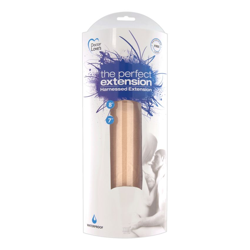 Doctor Love Perfect Extension 9 Inch Penis Extension harnessed extension packaging with waterproof feature