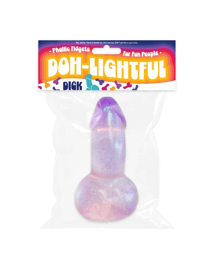 Little Genie Doh-Lightful Dick Squishy Fidget Toy in colorful packaging, perfect for stress relief.