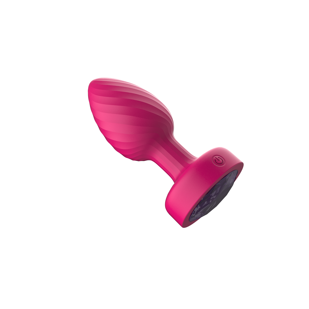 Twila Purple Gem Light Up Vibrating Anal Plug showcasing its dazzling purple gem and sleek design.