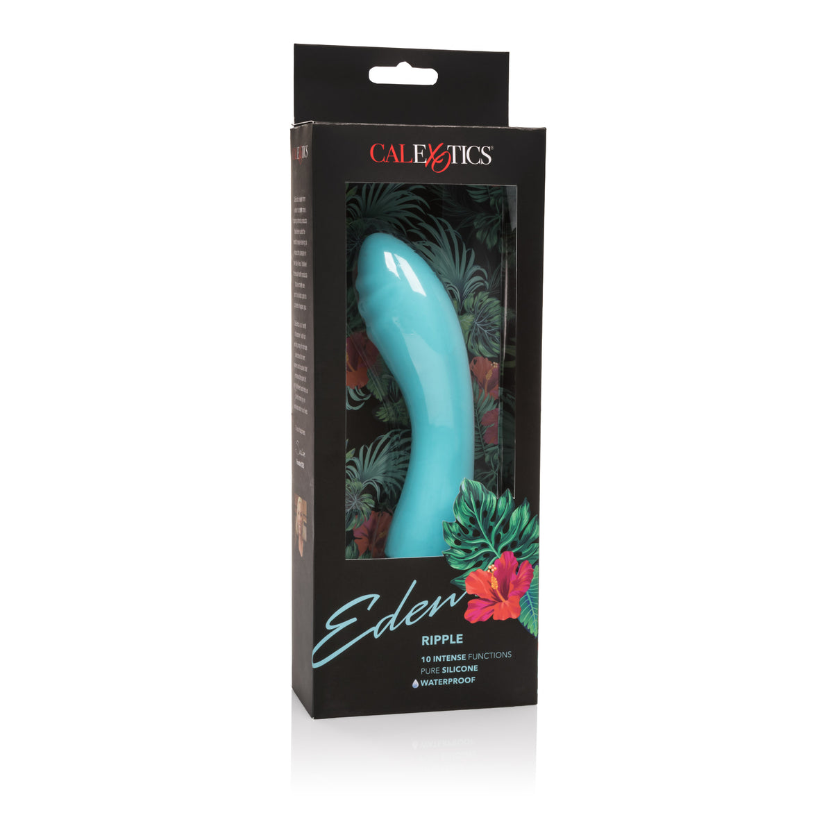 Eden Ripple Flexible G-Spot Vibrator packaging featuring ergonomic design and waterproof features.