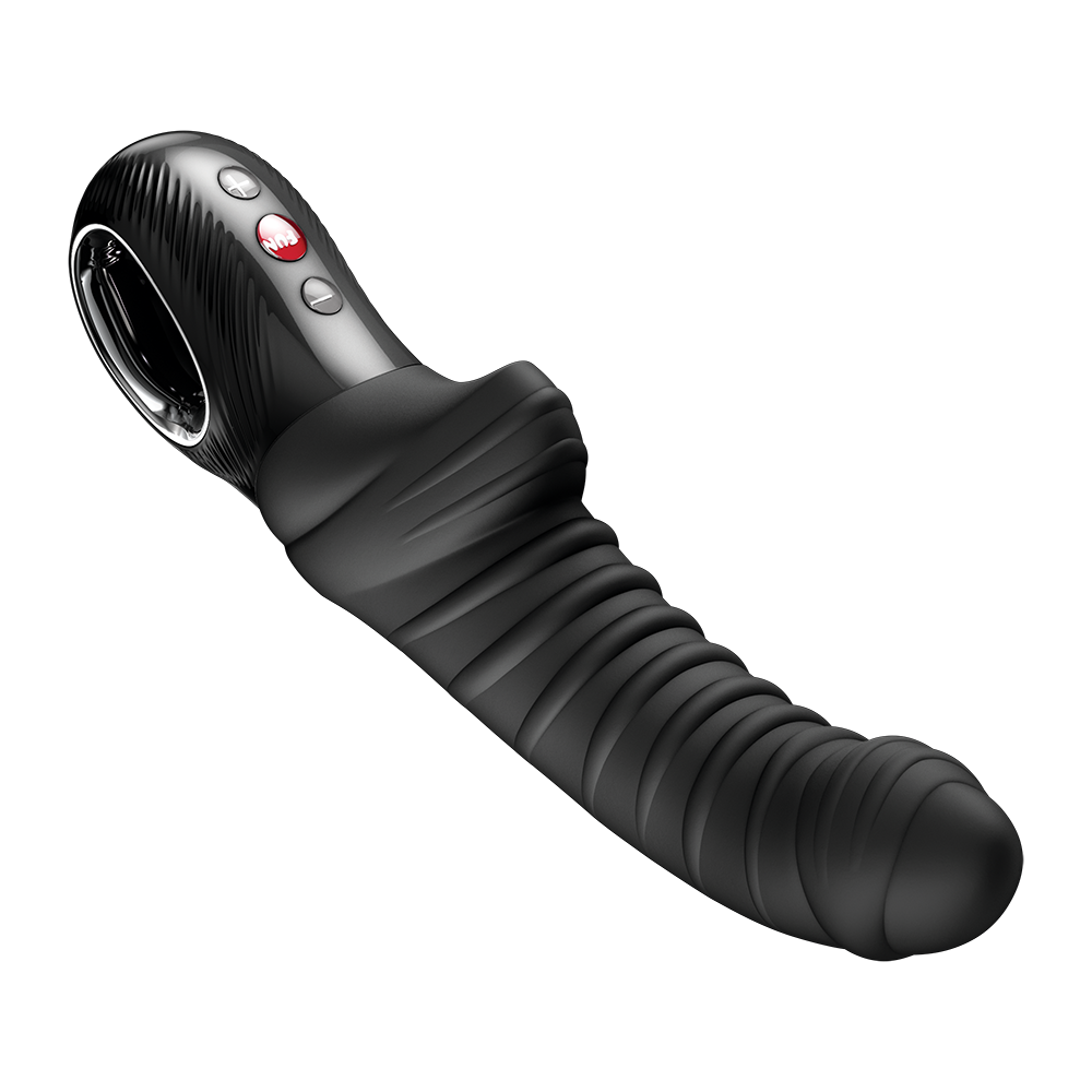 Fun Factory Tiger G-Spot Vibrator Black, featuring a flexible design and multiple vibration modes for enhanced pleasure.
