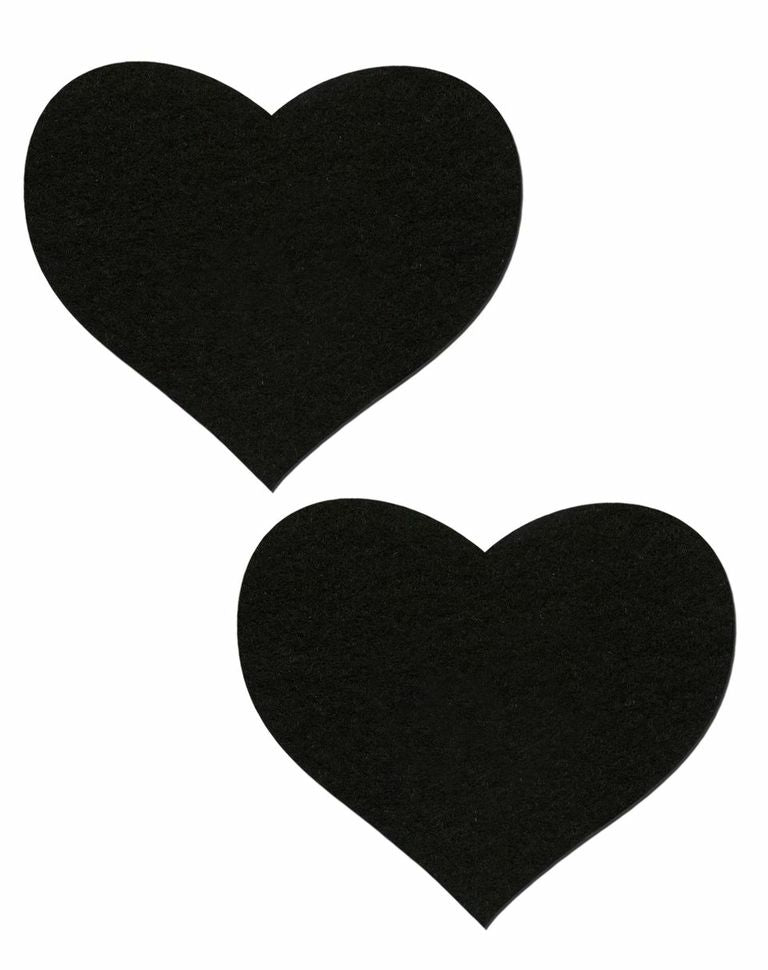 Pastease Sweety Heart Black Nipple Pasties in classic heart shape, perfect for playful and flirty occasions.