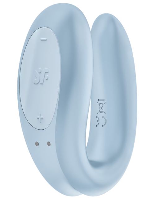 Satisfyer Double Joy App Controlled Couples Vibrator Blue - Image 4