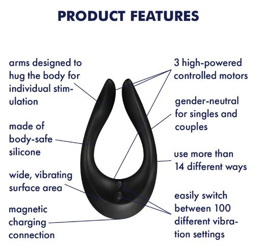 Satisfyer Endless Joy Couples Vibrator Black