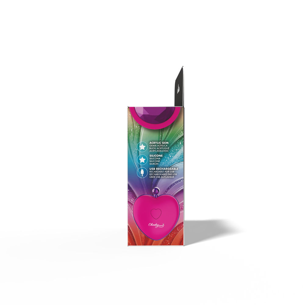 Twila Purple Gem Light Up Vibrating Anal Plug packaging showcasing vibrant design and features.