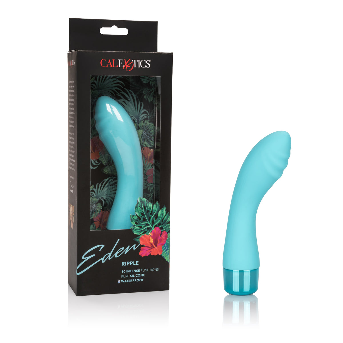 Eden Ripple Flexible G-Spot Vibrator by CalExotics, ergonomic design with ridge stimulators for targeted pleasure.