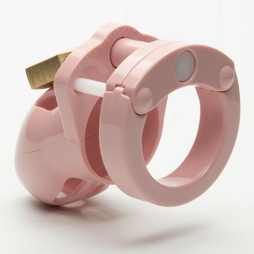 CB-X Mr Stubb Kit 1.75 Inch Pink Chastity Cock Cage, a compact device for control and discreet use.