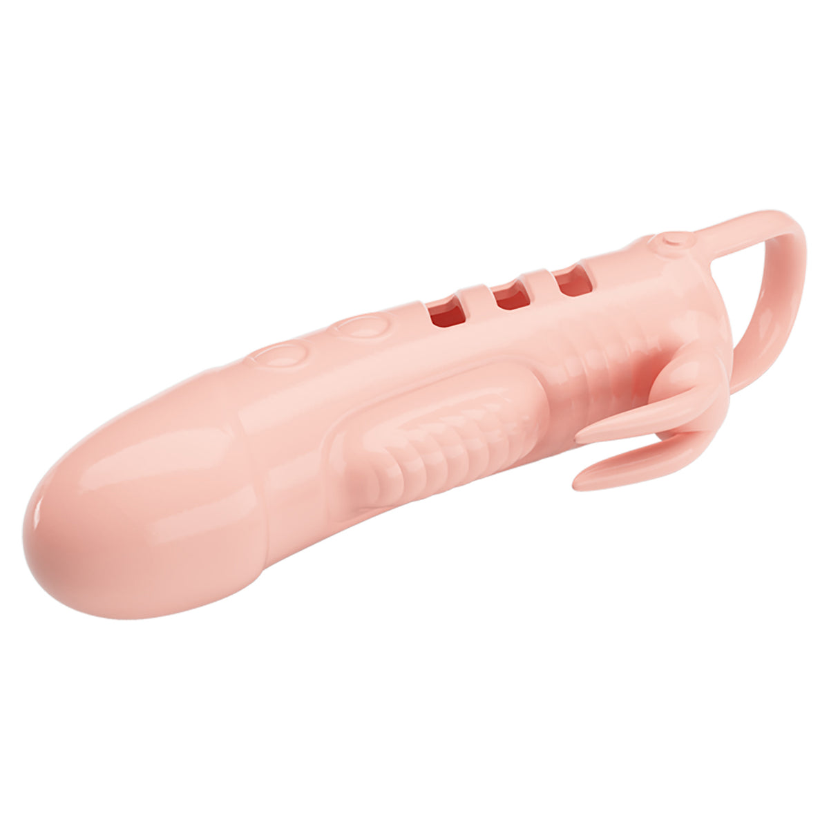 Pretty Love Penis Sleeve Sloane Flesh, a vibrating rabbit-style sleeve for enhanced stimulation.