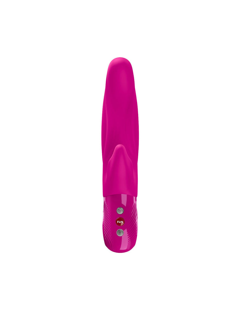 Fun Factory Lady Bi Rabbit Vibrator Magenta top view showcasing ergonomic design and control buttons.