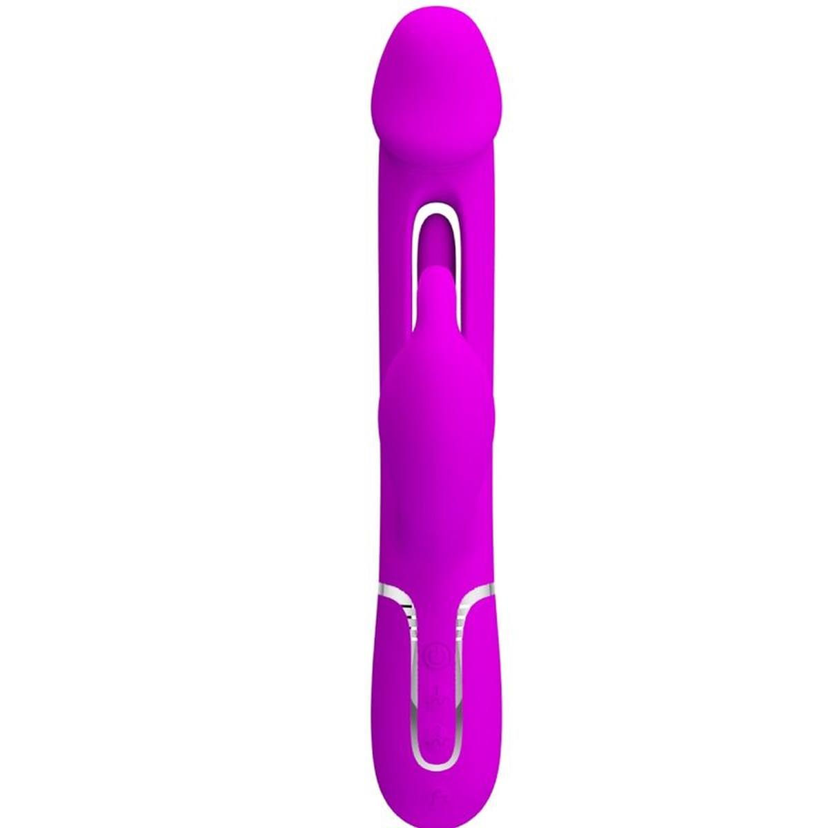 Pretty Love Kampas Flicking Rabbit Vibrator Fuchsia, featuring a flicking rabbit and swinging tongue for dual stimulation.