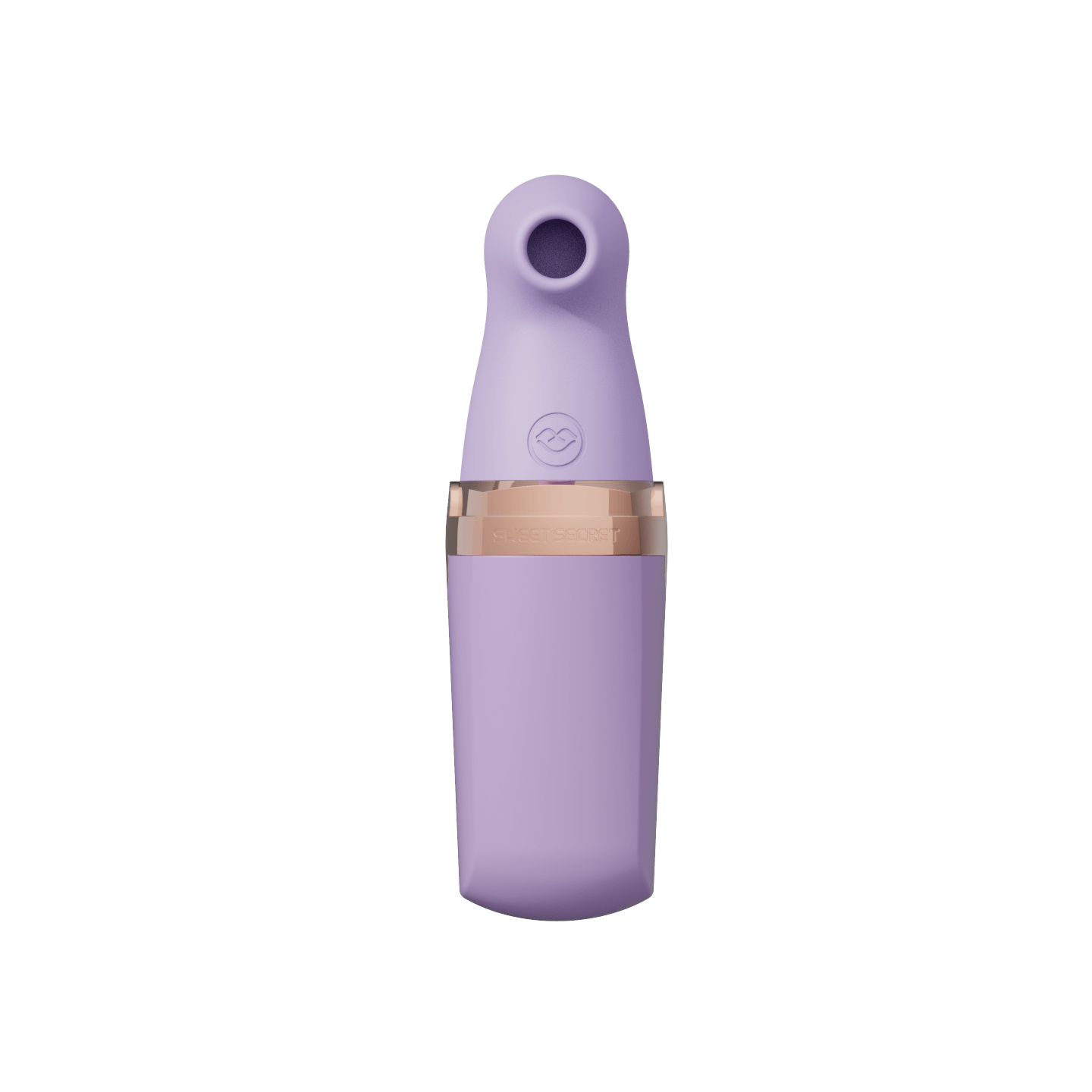 Sweet Secret Massager with dual stimulation in a purple and gold design for clitoral suction and wand vibration.