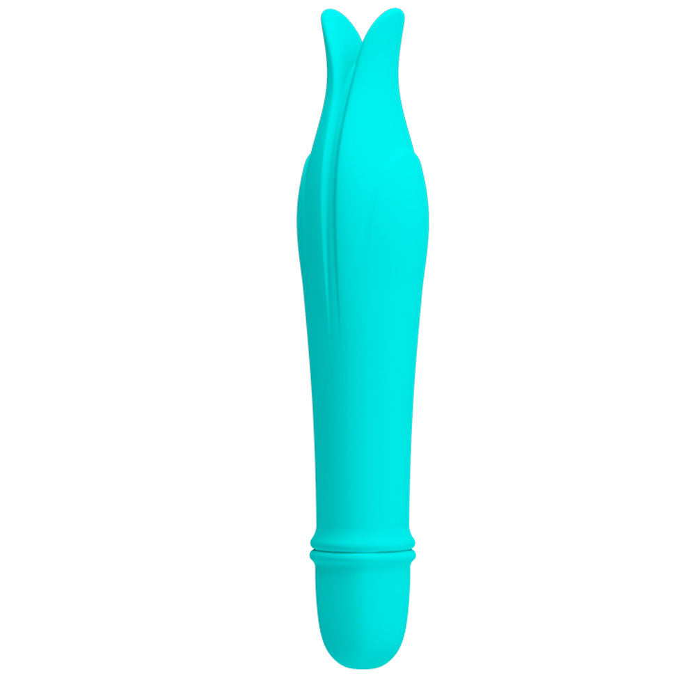 Pretty Love Edward G-Spot Vibrator Blue in a sleek, dolphin-shaped design for targeted pleasure.