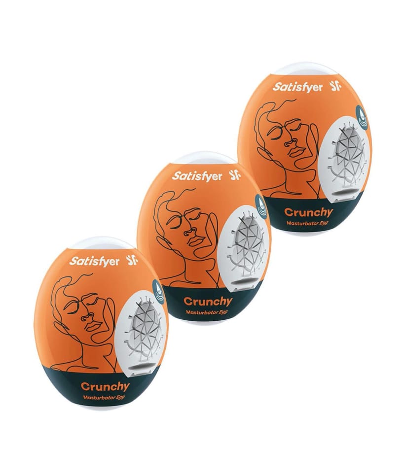 Satisfyer Crunchy Masturbator Egg 3 Pack Orange