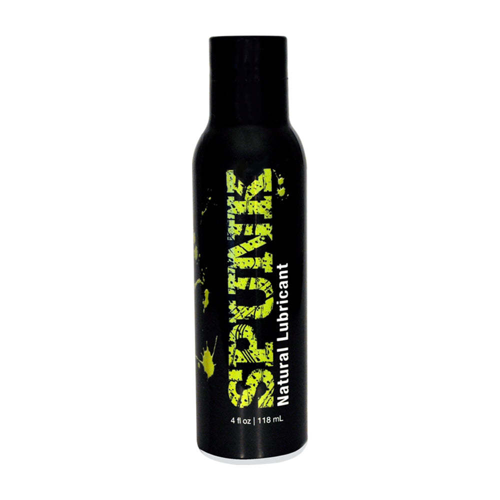 Spunk Lube Natural Lubricant 4 Oz bottle with a sleek design showcasing its premium formula and branding.