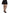 Leg Avenue Colby Rhinestone Fishnet Tights 1X/2X Black worn with a black skirt and high heels, showcasing sparkly rhinestones.