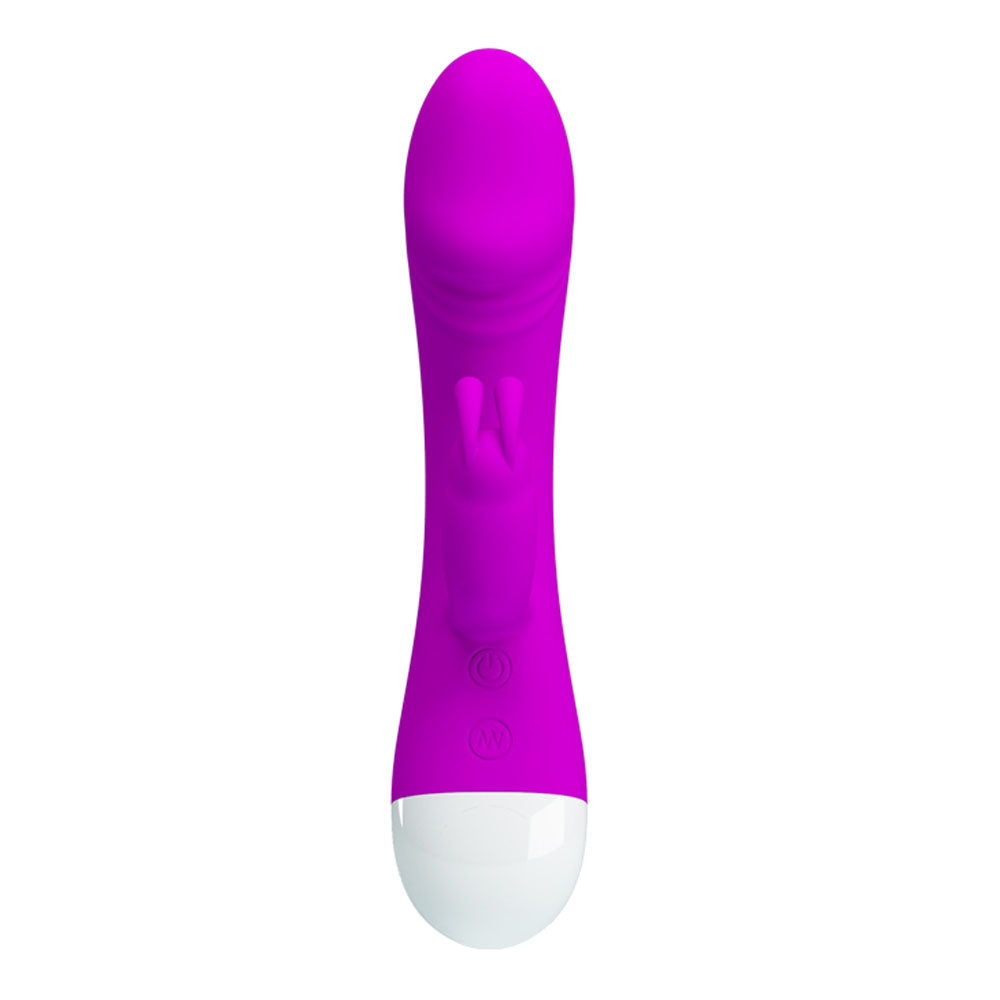 Pretty Love Will 30 Function Rabbit Style Vibrator in vibrant purple with dual stimulation features.