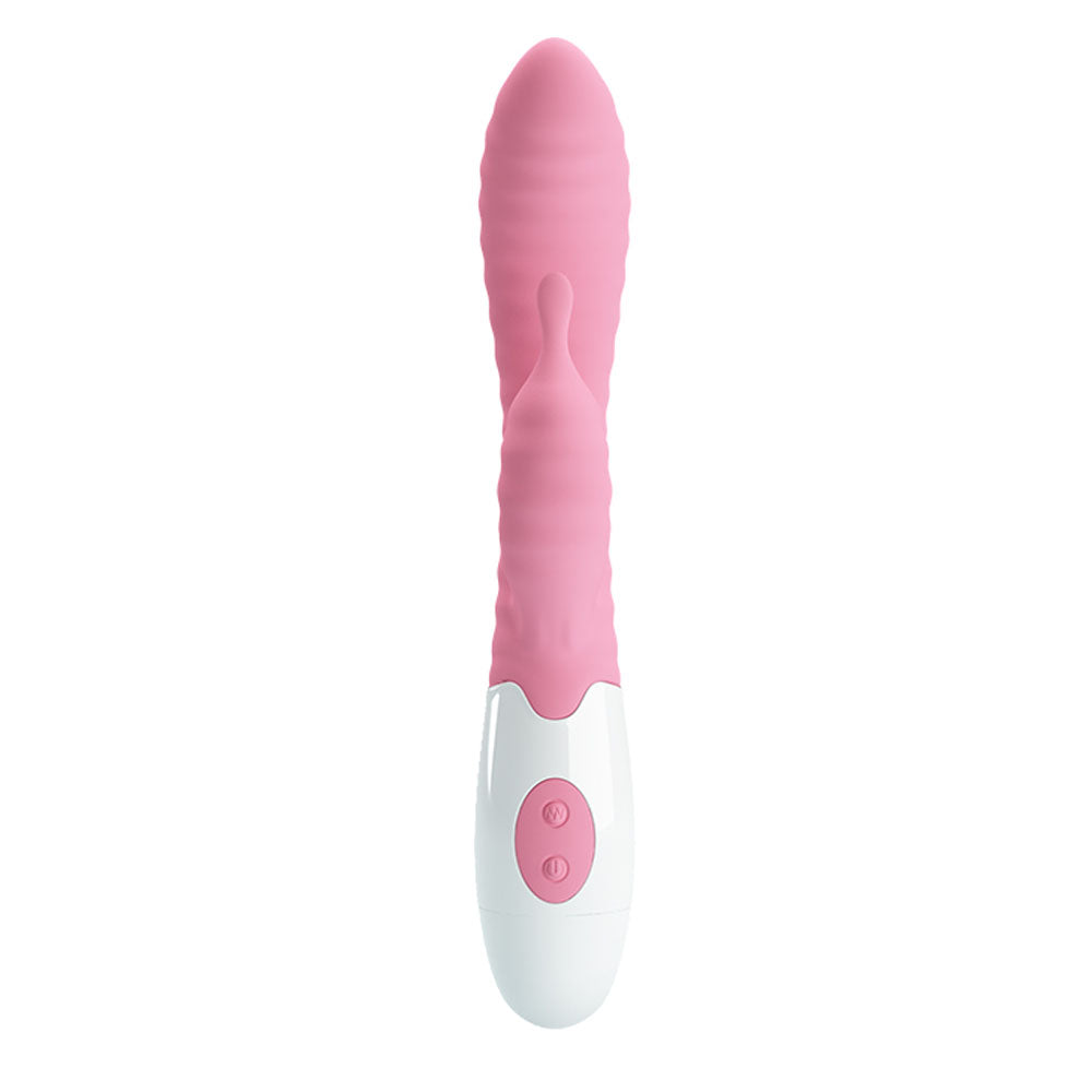 Pretty Love Hyman G-Spot Vibrator Pink with 30 vibration functions for focused stimulation.
