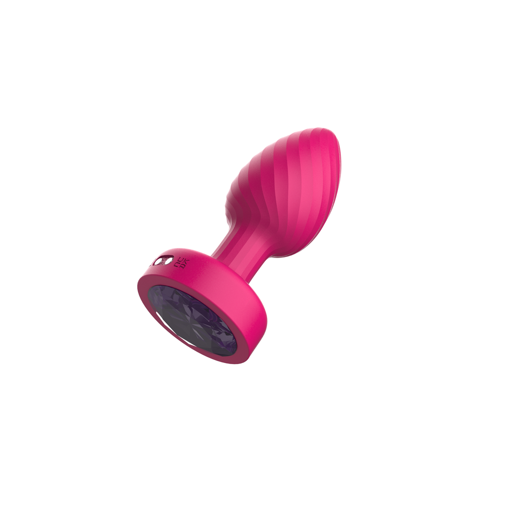 Twila Purple Gem Light Up Vibrating Anal Plug showcasing its dazzling design and vibrant colors.
