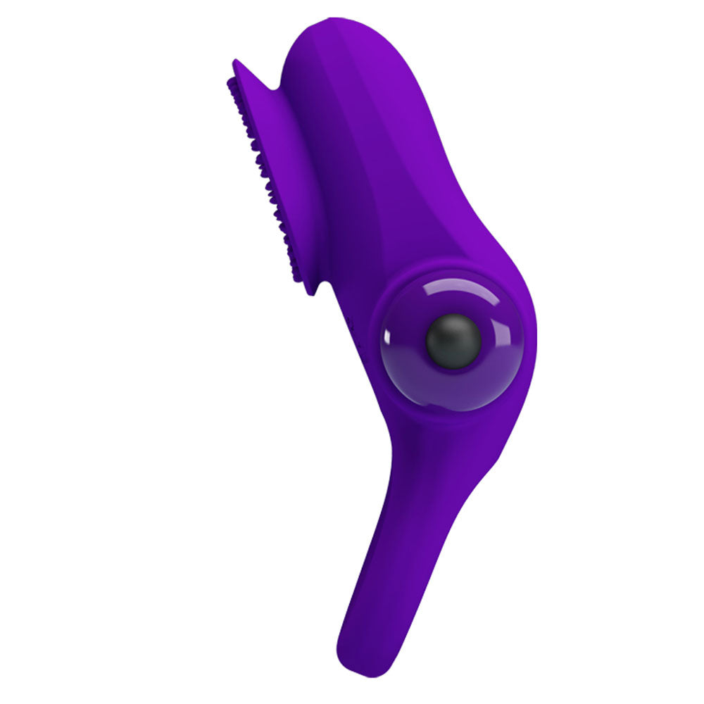 Pretty Love Vibrating Cock Ring II Purple - silicone vibrating ring for couples with clitoral stimulation.