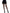 Leg Avenue Doll Net Tights One Size Black worn with a black skirt, showcasing unique fishnet patterns.