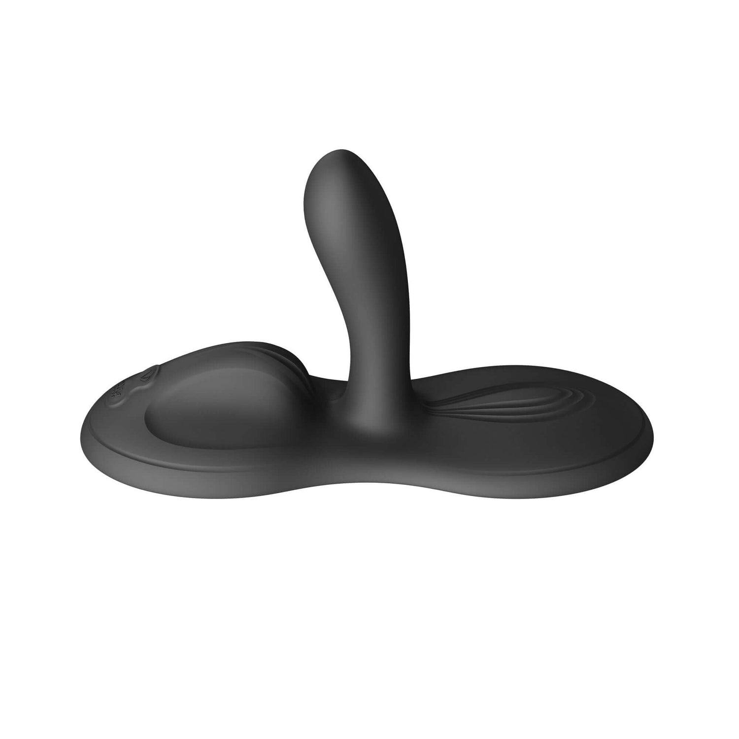 ZALO Flora Smart Vibrating Pad in obsidian black, designed for simultaneous clitoral, vaginal, and anal stimulation.